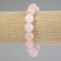 Clearance! Bracelet Rose Quartz Bead, 12mm diameter ±, length 18cm ± Stretch