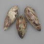 Pendant of Natural Jasper Picasso 56x22mm (+-)