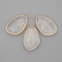 Rock crystal pendant in a gold-tone setting 21x35 mm+