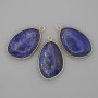 Lapis Lazuli pendant in a gold-tone setting 21×35 mm+
