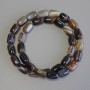 Agate Barilo Beads, 12x8mm, on thread, length 39cm+