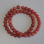 Carnelian Beads smooth round 8mm on thread, 37cm+ length