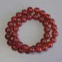 Carnelian Beads Smooth Round 10mm± on String, Length 37in+