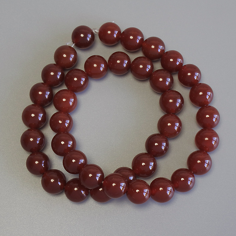 Carnelian Beads Smooth Round 10mm ± on thread, 36inches+