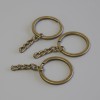 Price per pack / 10 pcs. Keychain ring base, diameter 28mm±, chain length 5cm±