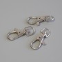 Price per pack / 10 pcs. Lobster clasp, diameter 37×16 mm metal color: silver