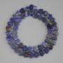 Sodalite Heart Beads, 8x8x2 mm± on thread, length 39 cm+