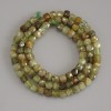 Grosular Beads Faceted Cube, 4x4mm diameter, on thread, length 39cm+
