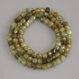 Grosular Beads Faceted Cube, 4x4mm diameter, on thread, length 39cm+