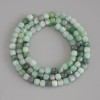 Emerald Beads, Faceted Cube, 4x4mm+, on Thread, 39cm+ Length