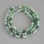 Emerald Beads, Faceted Cube, 4x4mm+, on Thread, 39cm+ Length