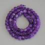 Sugilite Beads Faceted Cube, 5.5 mm, 5x5 mm, 5 mm± on thread, length 37 cm+