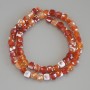 Agate Beads, Faceted Cube Shape, 7x7mm, on Thread, 40cm+ Length