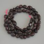 Garnet Beads, faceted, 8-12×6-8 mm, on thread, 40 cm long+