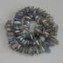 Labradorite Faceted Beads, 9-14×5-6 mm on thread, length 41 cm+