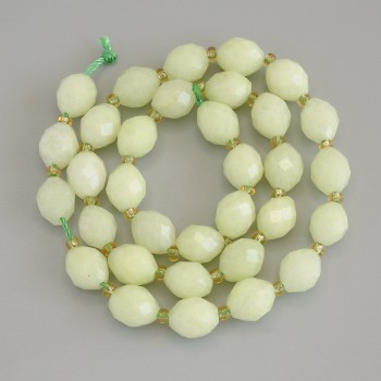 Chrysoprase Beads Cut Bead 10x8mm+- on Thread, 39cm+ length