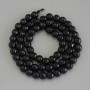 Agate Beads, faceted round beads, 6mm diameter ± on thread, length 37cm+