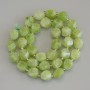 Chrysoprase Olivine Faceted Diamond Beads on Thread 9x8 mm ± 3 mm Bead Size, 36 cm Length