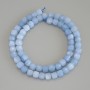 Aquamarine Faceted Cube Beads, 6.5 mm diameter, 5.5x6.5 mm ± on a thread, 41 cm length