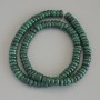 Malachite Rondel Beads, 7.5×2–4 mm on thread, 41 cm length