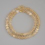Citrine Heart Beads, 6×6×2 mm±, on string, length 39 in