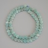Amazonite Heart Beads, 6x6x2 mm ± onThread, 39 cm+ length