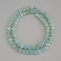Amazonite Heart Beads, 6x6x2 mm ± onThread, 39 cm+ length