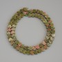 Heliotropes Heart Beads, 6x6x2 mm ± on thread, length 38 cm +