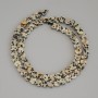Dalmatian Jasper Heart Beads, 6x6x2mm+- on a thread, length 39cm+