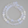 Moonstone Heart Beads, 8x8x2 mm+, on thread, length 38 in