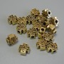 Bead Insert Cross, metal color Gold, size 9x9x4.5 mm (+/-), hole diameter 2.8 mm (+/-), packaging 20 g (~18 pcs)