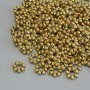 Bead Insert Jewelry End with Gold Color Metal, 6×1.5 mm diameter, hole 2.2 mm, pack 20 g (~144 pcs)