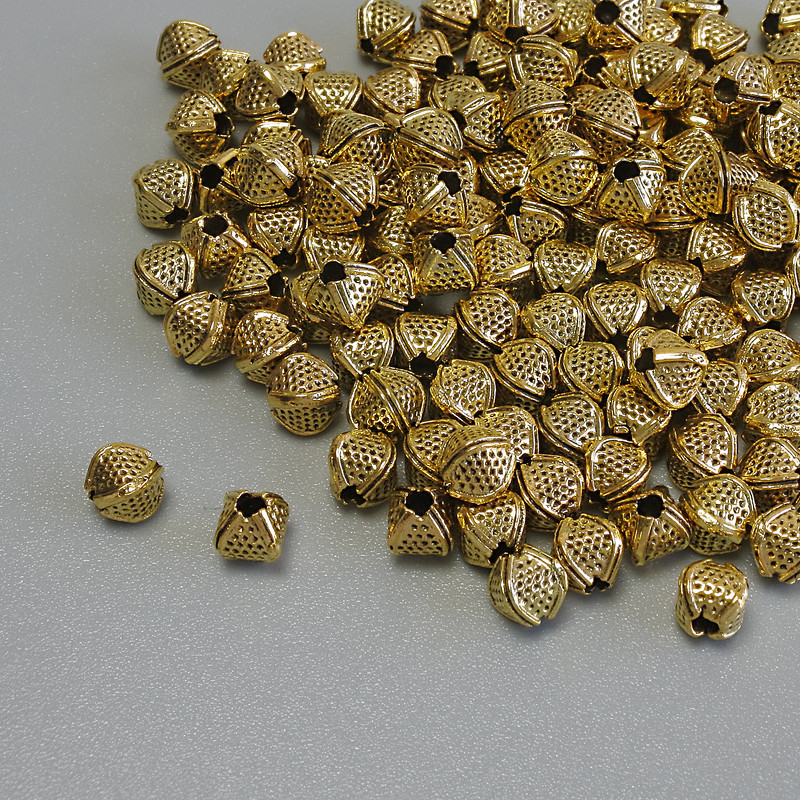 Bead Insert Bail in Gold Color, diameter 4×3.5 mm ±, hole diameter 1.5 mm ±, packaging 20 g (~130 pcs)