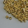 Bead findings, bead insert color metal, gold, diameter 3x3 mm±, hole diameter approx 1.7 mm±, packaging 20 g (~128 pcs)