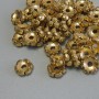 Bead Inlay Findings in Gold Color, 7×3 mm ± hole 1.9 mm ± packaging 20 g (~44 pcs)