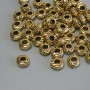 Bead Inlay Findings, metal color Gold, diameter 6x3mm± hole, diameter 3mm± packaging 20g (~56 pcs)