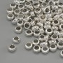 Bead Inlay Findings, metallic color silver, bead diameter 5x3 mm ±, hole diameter ~3 mm ±, packaged 20 g (~100 pcs)