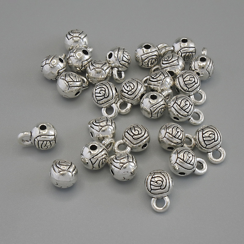 Findings bail color of metal silver, sizes 6×9 mm± holes, diameter 1.7 mm±, diameter 2 mm± packaging 20 g. 25 pcs