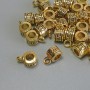 Bale bail in metal color gold, size 6.5×5×9.5 mm, holes 4 mm and 2 mm, packaging 20 g, 29 pcs