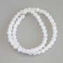 Fizz white Frosted Agate Beads 6mm Smooth Sphere, 35cm length on nylon thread