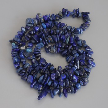Lapis Lazuli Beads - Chips, 7-13×2.5 mm, 78 cm length on thread