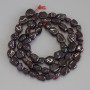 Garnet faceted beads, 5-8×5-7 mm, length 41 cm on thread
