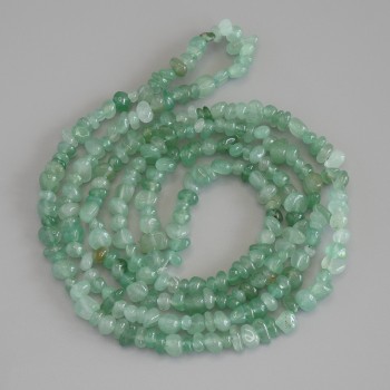 Jade Beads - Jade Chip, diameter 5-11×4 mm, length 80 cm on thread