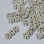 Pendant spacer for 3-strand necklace, diameter 15×6, 5mm+-, hole diameter 2mm, silver-tone metal, 22 pcs+