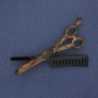 Brooch 'Scissors with Comb' Silver Acrylic 70x44mm+