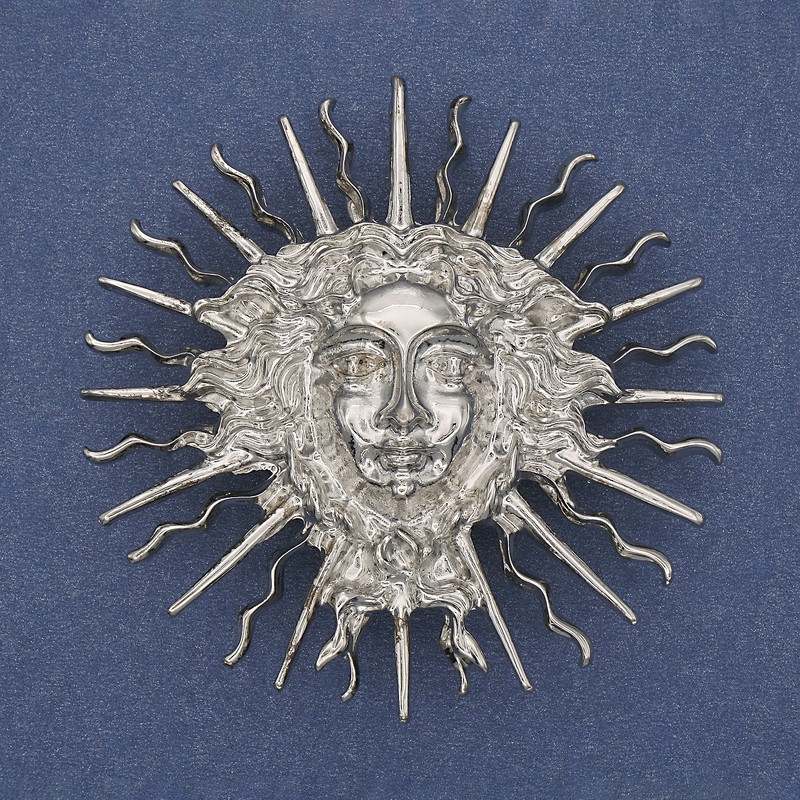 Brooch Pendant Yarylo Silvered Metal 59mm+