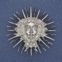 Brooch Pendant Yarylo Silvered Metal 59mm+