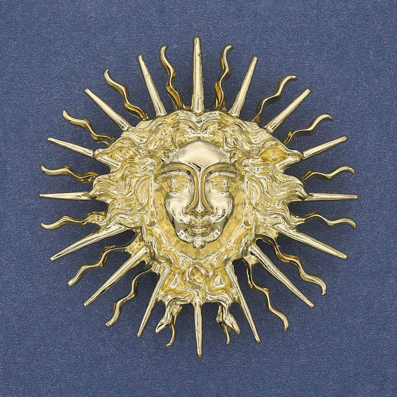 Brooch Pendant "Yarilo" Golden Metal 59mm+