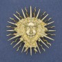 Brooch Pendant "Yarilo" Golden Metal 59mm+