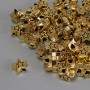 Bead Inlay Star Bead, metal color Gold, diameter 6x3mm± hole diameter ~2mm± packaging 20g (~70 pcs)